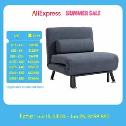HOMCOM Folding 5 Position Convertible Sleeper Chair Sofa Bed