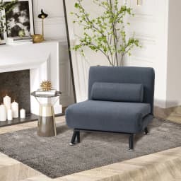 HOMCOM Folding 5 Position Convertible Sleeper Chair Sofa Bed