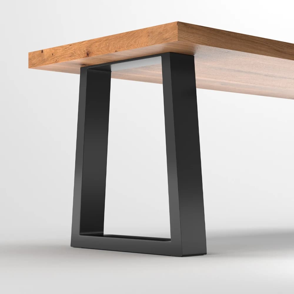 Voltsify Set of 2 Trapezoidal Table Legs DIY Steel Furniture Legs, 20 X 29.5cm