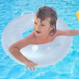 Swimming Ring Inflatable Pool Swim Raft Light Up Swimming Ring Kids Water Toys For Girls Boys Beach Party Summer Supplies