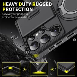 Slide Camera Protection Magnetic Stand Phone Case for Samsung S25 S24 S23 Plus S21 S22 Ultra S20 FE A54 A15 A14 A05 A05S Cover