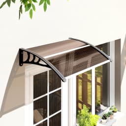 Outsunny Outdoor Window Door Canopy with Awning Porch UV Water Cover Brown