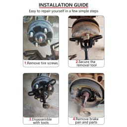 Universal Front Wheel Hub Installer Puller Tool Bearing Puller Auto Hub Puller Rear Brake Drum Remover Auto Hub Puller