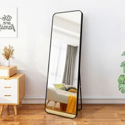 Arched metal length floor mirror bedroom living room Dressing Cream Girls Mirror Modern Simple Full Body Frame Mirror