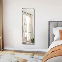 Arched metal length floor mirror bedroom living room Dressing Cream Girls Mirror Modern Simple Full Body Frame Mirror