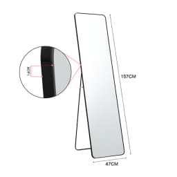 Arched metal length floor mirror bedroom living room Dressing Cream Girls Mirror Modern Simple Full Body Frame Mirror
