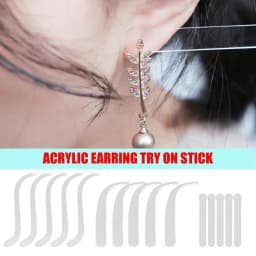 Transparent Acrylic Earring Try On Stick Ear Studs Trial Display Storage Holder Rack Tasting Earrings Retail Tool Jewelry Try On