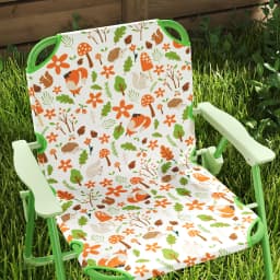 AIYAPLAY Kids Garden Table and Chair Set, Outdoor Patio Set w/ Parasol Green