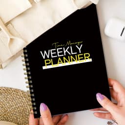 2pcs exquisite weekly plan and meeting book, weekly plan with meeting minutes, enhance self-discipline and execution