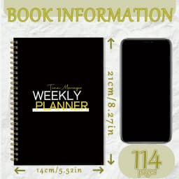 2pcs exquisite weekly plan and meeting book, weekly plan with meeting minutes, enhance self-discipline and execution