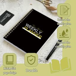 2pcs exquisite weekly plan and meeting book, weekly plan with meeting minutes, enhance self-discipline and execution