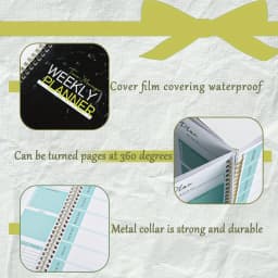 2pcs exquisite weekly plan and meeting book, weekly plan with meeting minutes, enhance self-discipline and execution