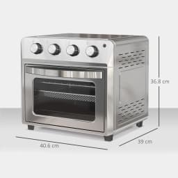 HOMCOM 24L Air Fryer Oven, Small Electric Oven, Grill, Roast, Bake, 1600W