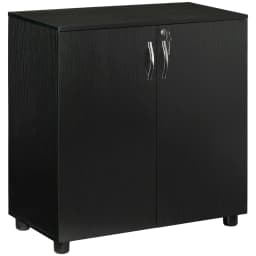 Vinsetto 2-Tier Locking Filing Cabinet Office Storage Cabinet, Black
