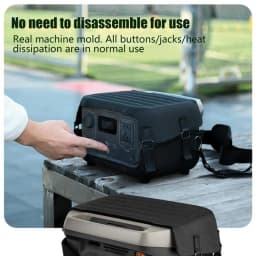 For EcoFlow River 2 Speaker EVA Storage Bag Protective Travel Case Protective Carrying Cover With Shoulder Strap