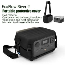 For EcoFlow River 2 Speaker EVA Storage Bag Protective Travel Case Protective Carrying Cover With Shoulder Strap