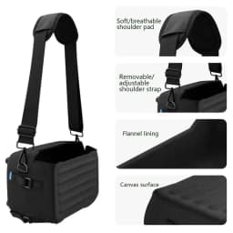 For EcoFlow River 2 Speaker EVA Storage Bag Protective Travel Case Protective Carrying Cover With Shoulder Strap