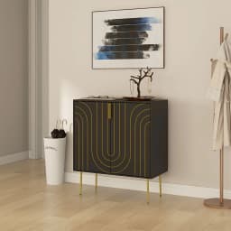 HOMCOM Freestanding Storage Cabinet with Adjustable Shelf for Living Room