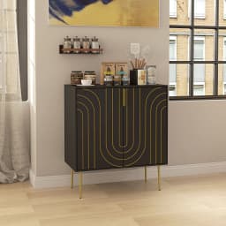 HOMCOM Freestanding Storage Cabinet with Adjustable Shelf for Living Room