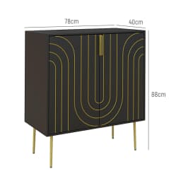 HOMCOM Freestanding Storage Cabinet with Adjustable Shelf for Living Room