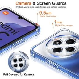 For Redmi 14C 4G 5G Case Crystal Shell Soft Silicone Phone Cover Little Mi Poco C75 PocoC75 Clear Shockproof Airbag TPU Fundas