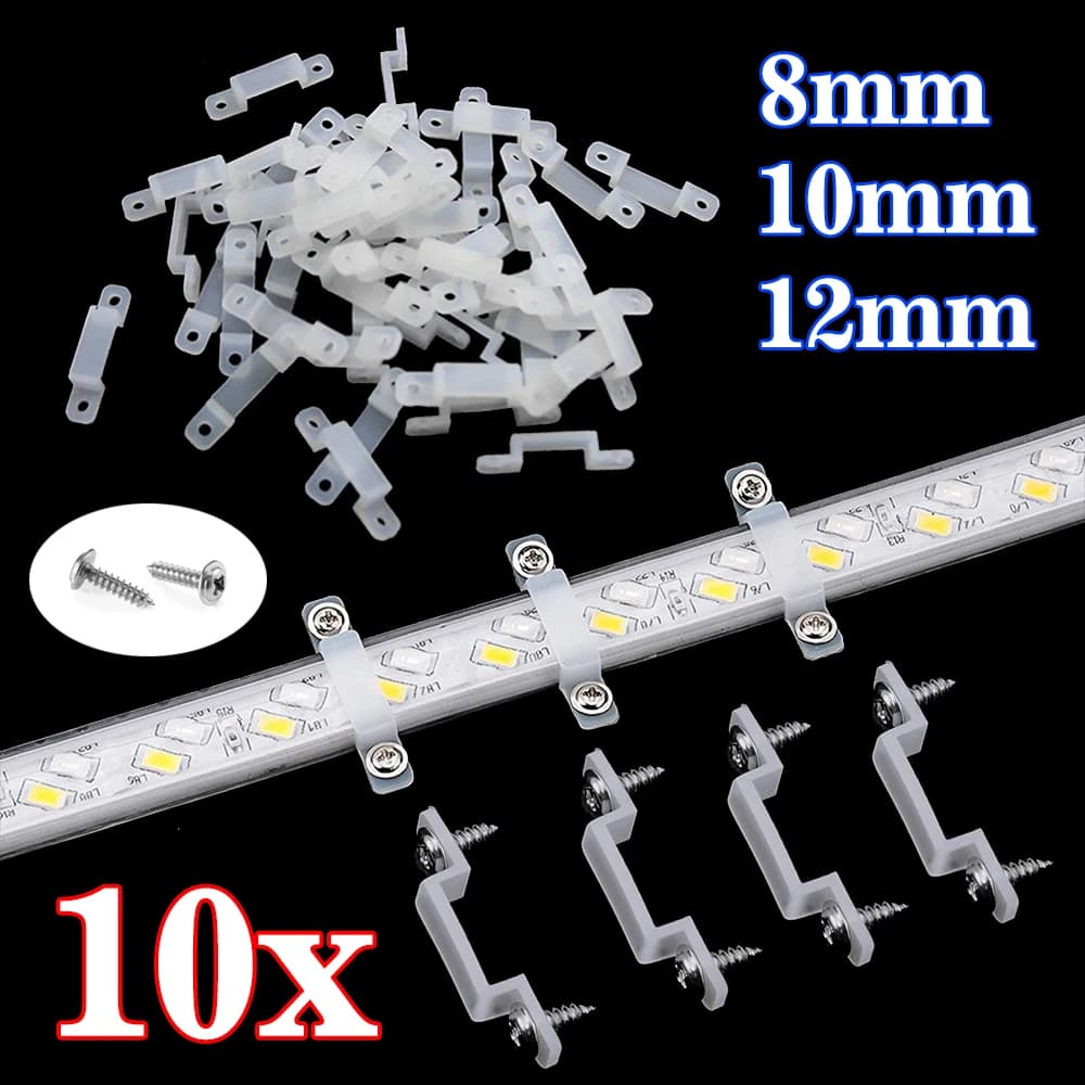 Up To 50X WATERPROOF LED STRIP LIGHT MOUNTING CLIPS CLAMPS 5050 5630 RGB 7020