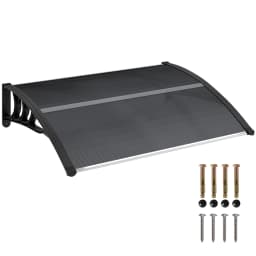 Door Canopy Awning Outdoor Window Rain Shelter Cover for Door Porch 100 x75cm