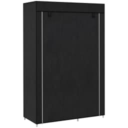 HOMCOM Fabric Wardrobe w/ Shelves Hanging Rail Foldable Closets