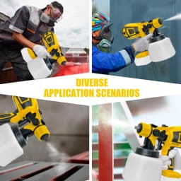Electric Spray Gun HVLP Cordless Paint Sprayer Compatible with DeWalt 18V with XR Battery XR Slide Li-ion DCB184 DCB182 DCB183 (