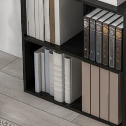 HOMCOM Bookshelf Display Storage Shelf with 2 Compartments for Study Black