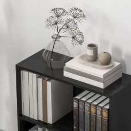 HOMCOM Bookshelf Display Storage Shelf with 2 Compartments for Study Black