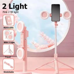 6 In 1 Selfie Stick Tripod Portable 67Inch Height Tripod Stick With Wireless Remote Cell Phone Holder Travel Phone