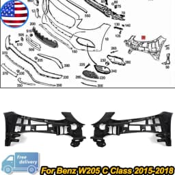 Front Bumper Bracket For Mercedes Benz C Class W205 C43 C450 C300 Front Upper Bumper Retainer Set 2015 2016 2017 2018 2058853165