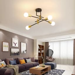 Vintage Industrial Ceiling Lamp, Glass Light for Bedroom, Living Room, Hallway, Dining Room, Balcony [E27 Bulb Not Included]