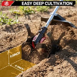 ONEVAN Brushless 2in1 Electric Tiller Cultivator Rototiller Cordless 9inch Lawn Mower Garden Tool For Makita 18V Battery Pin