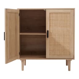 Modern rattan double door dining cabinet living room side cabinet double door storage cabinet kitchen cabinet