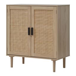 Modern rattan double door dining cabinet living room side cabinet double door storage cabinet kitchen cabinet