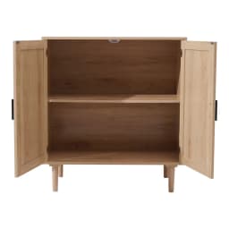 Modern rattan double door dining cabinet living room side cabinet double door storage cabinet kitchen cabinet
