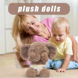 Elephant Plush 13.7 Inches Soft Doll Toys Huggable Plush Dolls For Boys Girls Room Decoration Character Collection