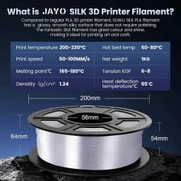 JAYO Filament PLA Plus Silk 5 Rolls 3D Printer Filament 1.75mm 1kg No Bubble 3D Printer Materials for FDM 3D Printing Materials