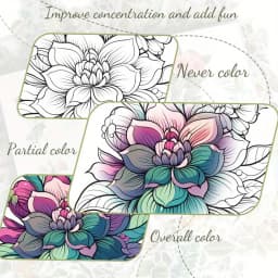 7pcs new Mandala, dog and cat diary as the theme of coloring book, with riding nails and YO ring two design styles, upgraded thi
