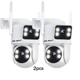 GENBOLT PTZ WiFi Security Camera Outdoor, CCTV Camera with Dual View, Lens Home Surveillance IP Camera with Color Night