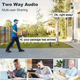 GENBOLT PTZ WiFi Security Camera Outdoor, CCTV Camera with Dual View, Lens Home Surveillance IP Camera with Color Night