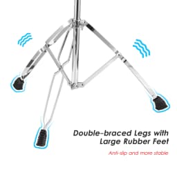 Cymbal Stand Straight Boom Cymbal Stand Double Braced Legs Height Angle Adjustable Cymbal Support Rack Cymbal Support Rack