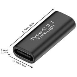 1pcs USB Type C Adapter Female to Female 10GBbps Portable Charge Adapter Fast Charging Cable for Phone Tablet Sync Adapter