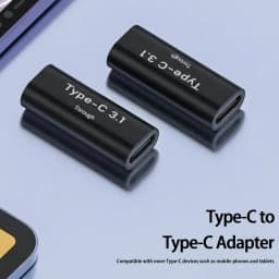 1pcs USB Type C Adapter Female to Female 10GBbps Portable Charge Adapter Fast Charging Cable for Phone Tablet Sync Adapter