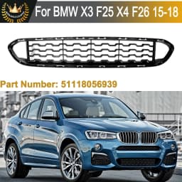 M Sport Front Lower Grille Black 51118056939 Replacement For BMW X3 F25 X4 F26 xDrive28i xDrive35i Racing Grill Air Mesh Grills