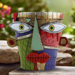 Abstract Planter For Indoors Funny Flower Pot For Balcony Unique Art Abstract Resin Face Flower Pot Indoor Outdoor Patio Home