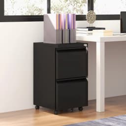 Vinsetto Steel File Cabinet with Lock Hanging Bar for Letter A4 Legal Size Black