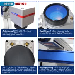 Raycus JPT MOPA M7 Fiber Laser Marking Engraving Machine 30W 50W 60W For Ring Jewelry Steel Metal With Rotary Axis